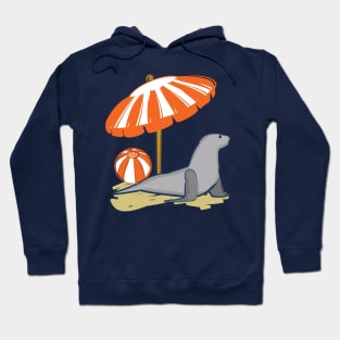 Sea Lion on the Beach Hoodie